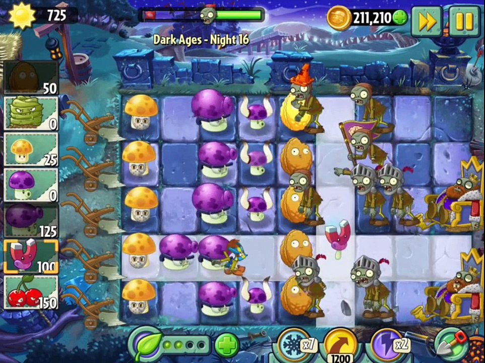 Plants vs Zombies 2 - Dark Ages Night 16