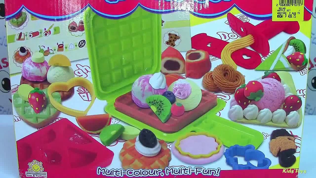 Doh-dough Waffle Set Make Waffle, Crepe, Cookie Play Dough