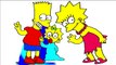 THE SIMPSONS Family Coloring For Children - The Simpsons Coloring for kids