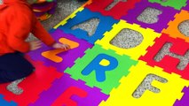 Big ABC squishy foam puzzle. Colorful alphabets. Learn & enjoy. Educational. Lets play kids.