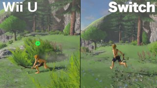 【ゼルダの伝説 ブレスオブザワイルド】Wii U版とSwitch版の画質比較動画