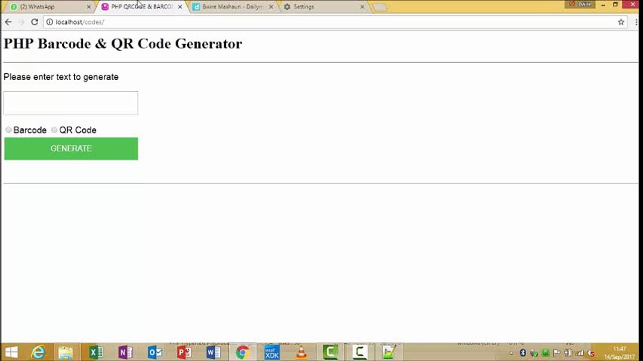 How to generate QR CODE & BARCODE with PHP