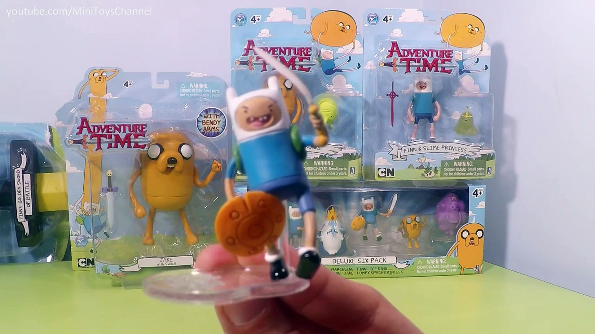 Adventure Time Toys: Finns Sword, Stretchy Jake, Mistery Figure and Deluxe  Six Pack Mini Figures - Dailymotion Video