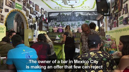 Mexico quake initiative: A glass of pulque for a bag of aid