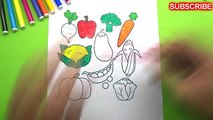 Et dessin animé coloration dessiner pour Comment enfants à Il la télé les légume vidéo Fruits acb |