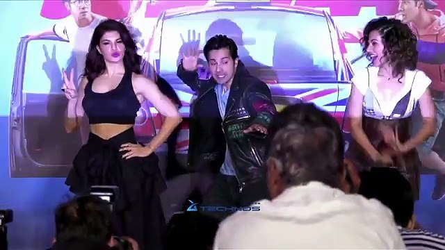 Varun Dhawan Jacqueline Taapsee & David Dhawan at Trailer Launch of Judwaa 2