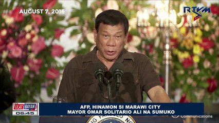AFP, hinamon si Marawi City Mayor Omar Solitario Ali na sumuko