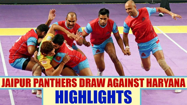 PKL 2017: Jaipur Panthers play 27-27 draw with Haryana Steelers, Highlights | Oneindia News