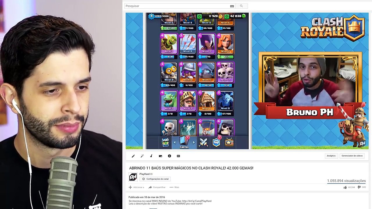 REAGINDO A MINHA PRIMEIRA VEZ GANHANDO LENDÁRIA! CLASH ROYALE
