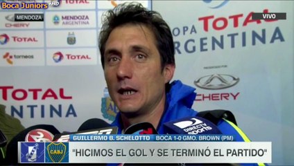 Guillermo Schelotto analiza la victoria de Boca sobre Guillermo Brown en la Copa Argentina ⚽