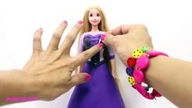 Play Doh Dresses Disney Princess Elsa Anna Frozen Rapunzel Tiana Belle and Ariel