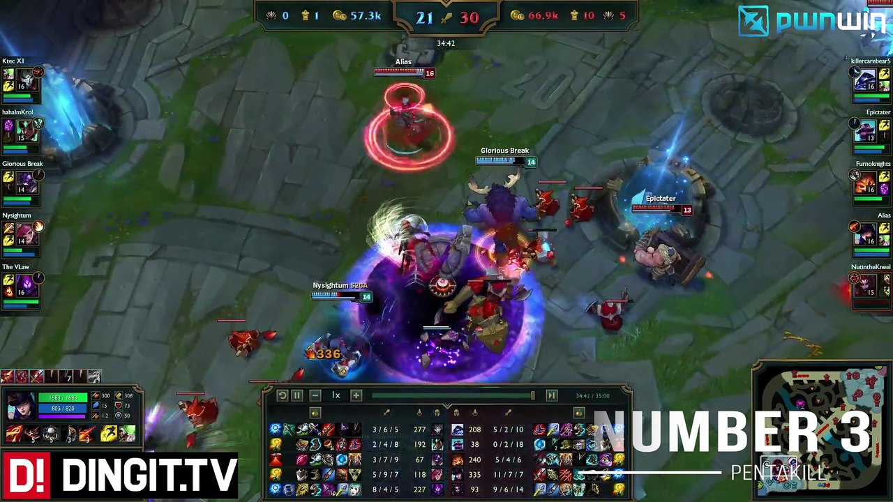 League of Legends - Top 3 Kills No. 285 - by Pwnwin