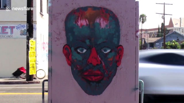 Amazing street art stop-motion animation in LA