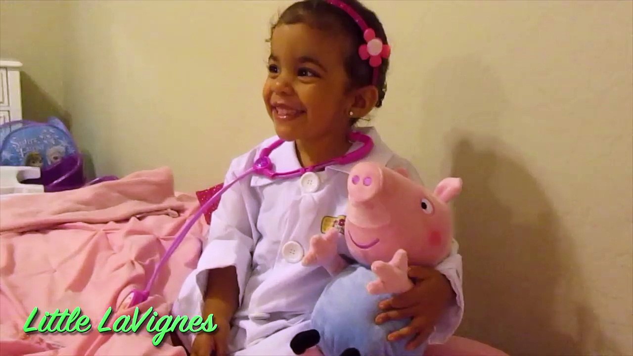 DOC MCSTUFFINS TUMMY ACHE CHECK-UP ON PEPPA PIG ~ Little LaVignes