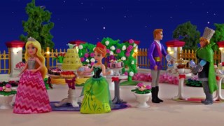 Barbie And Princesses Ana And Elsa From Frozen Go To The Palace Ball -  Barbie Toy Videos (Spanish)