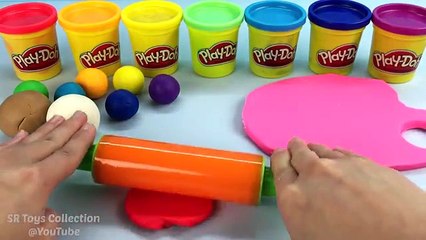 Download Video: Les couleurs Créatif bricolage pour amusement amusement enfants Apprendre peindre jouer arc en ciel avec Doh Palette rainbowlear