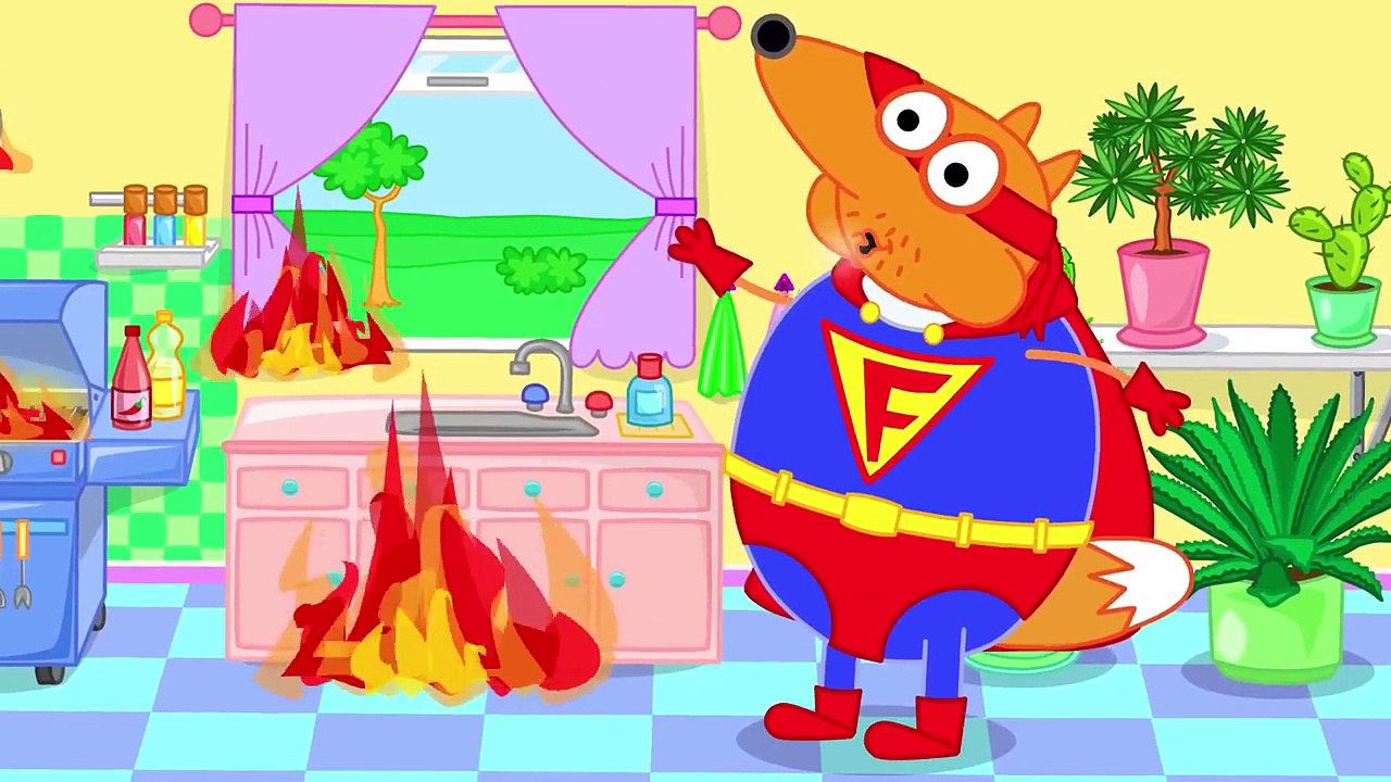 Fox Family Flies SuperFox Superheroes Mom & Papa Animation Cartoon Finger Family Nursery Rhymes