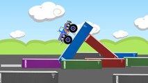 Blue Monster Truck Cartoon #1 - Monster Trucks For Kids