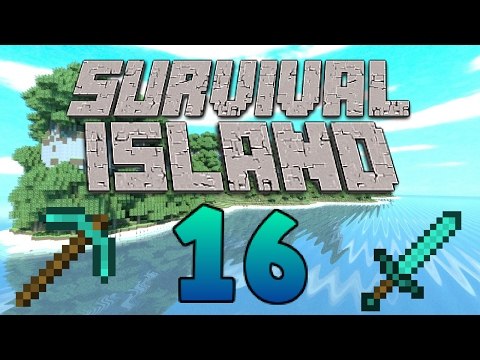 Diamonds! Strip mining! Finding Caves! - (Minecraft Survival Island) - Episode 16
