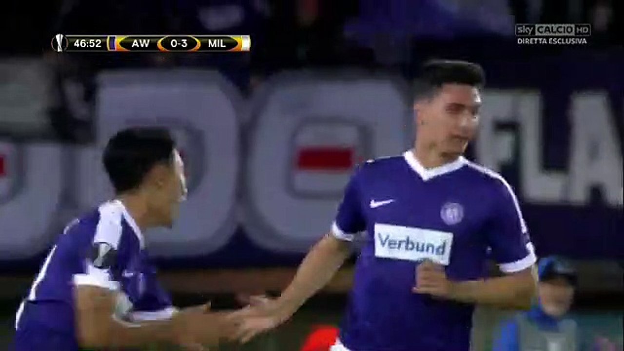 Alexander Borkovic Goal - Austria Vienna vs AC Milan 1-3 (14.09.2017)
