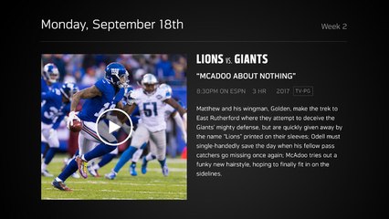 DDFP: Lions vs Giants Week 2 preview