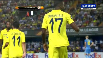 2-1 Cédric Bakambu Goal Villarreal CF 2-1 FC Astana - 14.09.2017