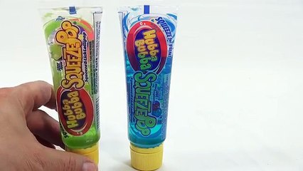 Hubba Bubba Sour Blue Raspberry Squeeze & Lick Lollipop Candy Tube Top 15 Minecraft Animat