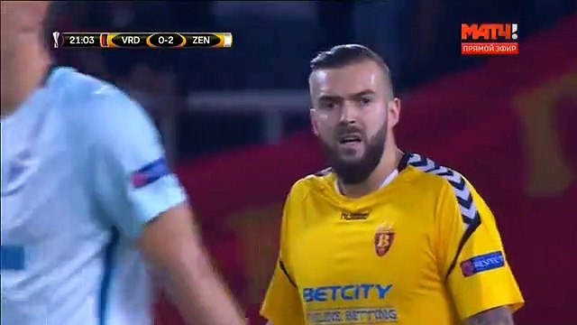 Aleksandr Kokorin Goal - Vardar vs Zenit Petersburg 0-2 (14.09.2017)