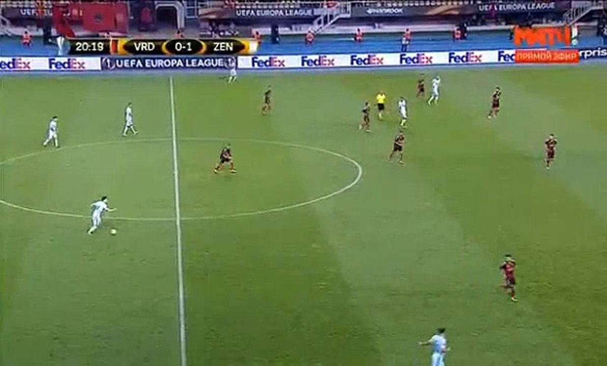 Vardar 0-2 Zenit Petersburg 14/09/2017 Aleksandr Kokorin Goal 21' HD Full Screen Europa League