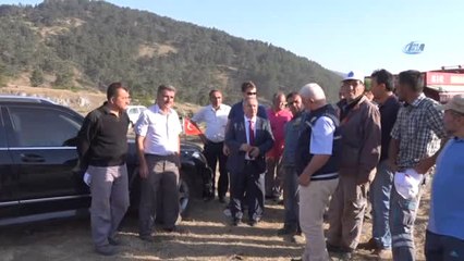 Kütahya Valisi Nayir, Yangın Bölgesinde İncelemelerde Bulundu