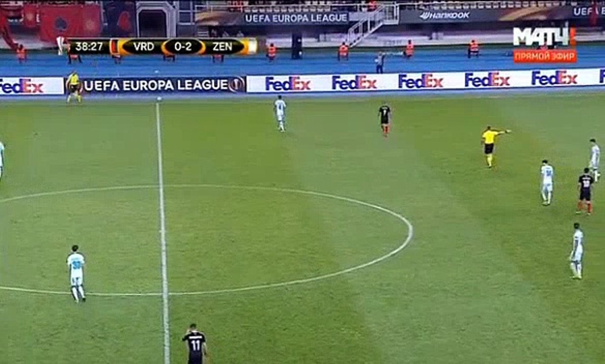Vardar 0-3 Zenit Petersburg 14/09/2017 Artem Dzyuba  Goal 39' HD Full Screen Europa League