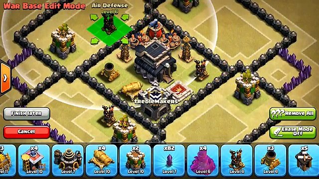 Clash of Clans - NEW TH7 WAR BASE! 3 AIR DEFENSE UPDATE TOWN HALL 7 ANTI- DRAGON WAR BASE