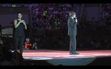 Intervenció de Puigdemont en l'acte d'obertura de la campanya del sí