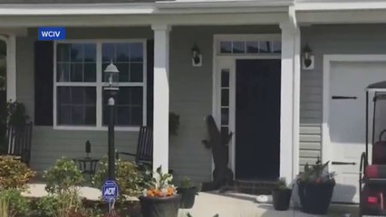 Ils entendent sonner à la porte et regardez un peu qui c'est ... Un alligator!