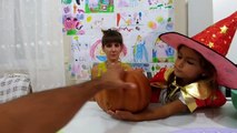 Cadılar bayramı kabağı hazırladık, eğlenceli çocuk videosu, How to Carve Halloween Pumpkins