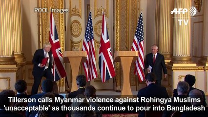 Myanmar violence against Rohingya 'unacceptable': Tillerson
