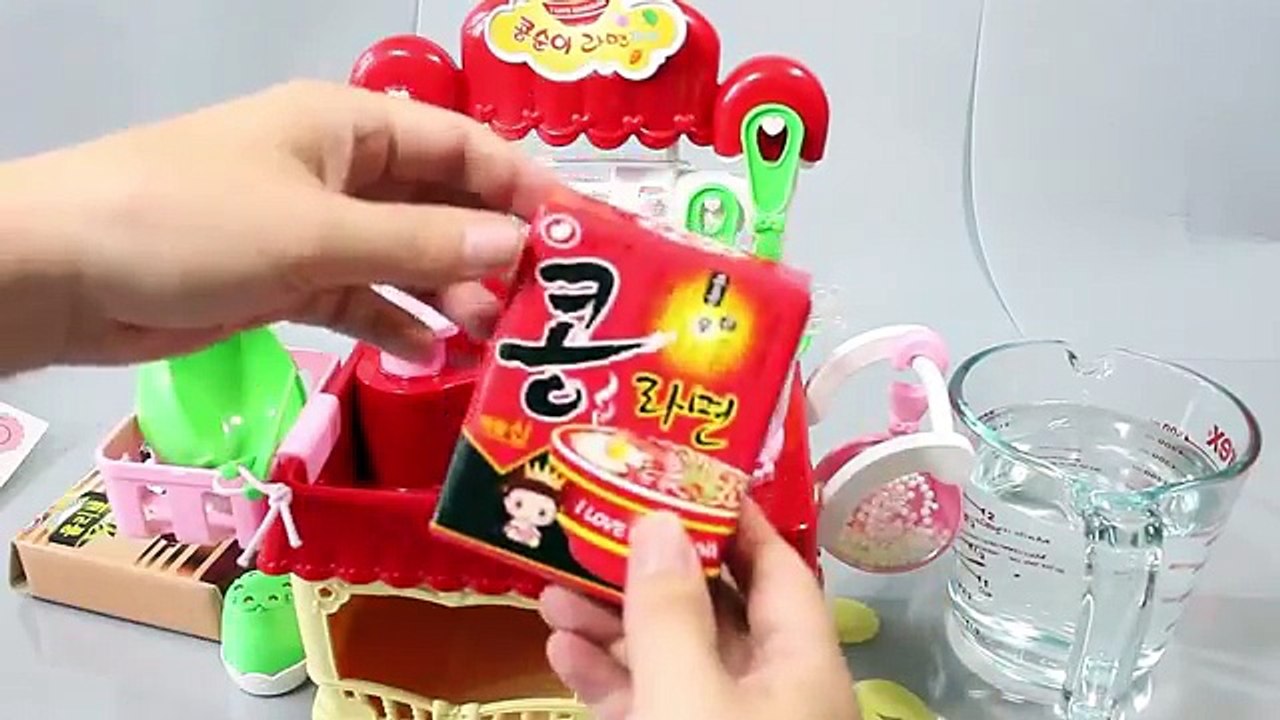콩순이 라면가게 장난감 요리놀이 소꿉놀이 미니어쳐 식완 Kitchen Cooking playset Toys ramen Kit đồ chơi làm игрушка