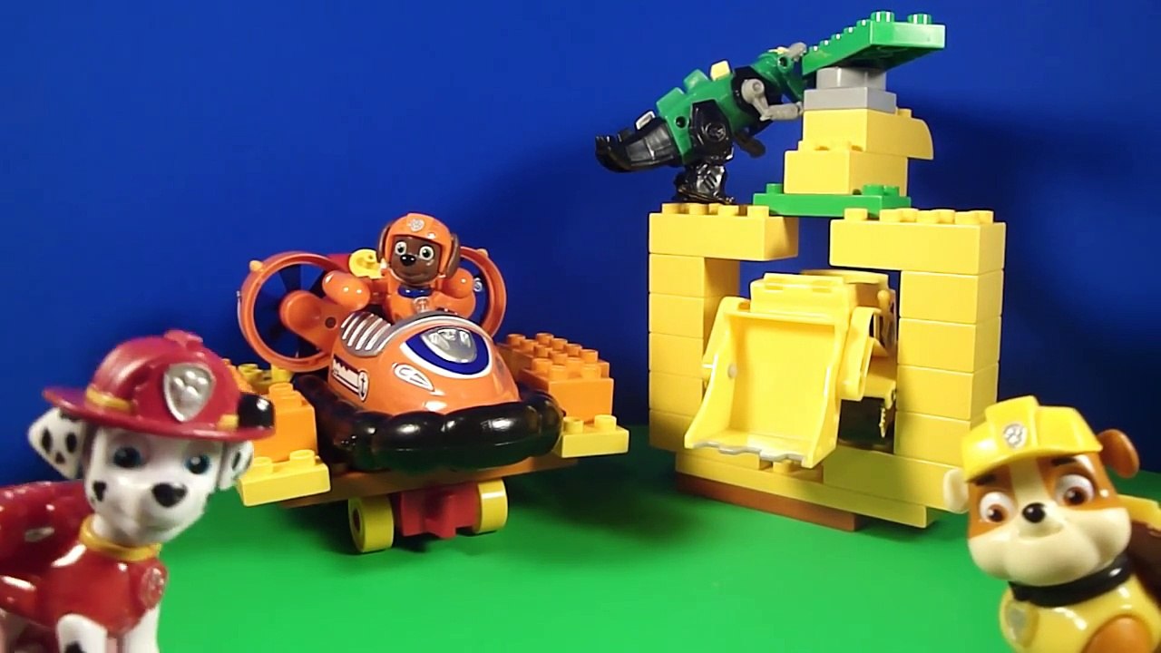 PAW PATROL Nickelodeon Zuma and Rubble Combine It Design It Rusty Rivets Creations Toys Video Parody