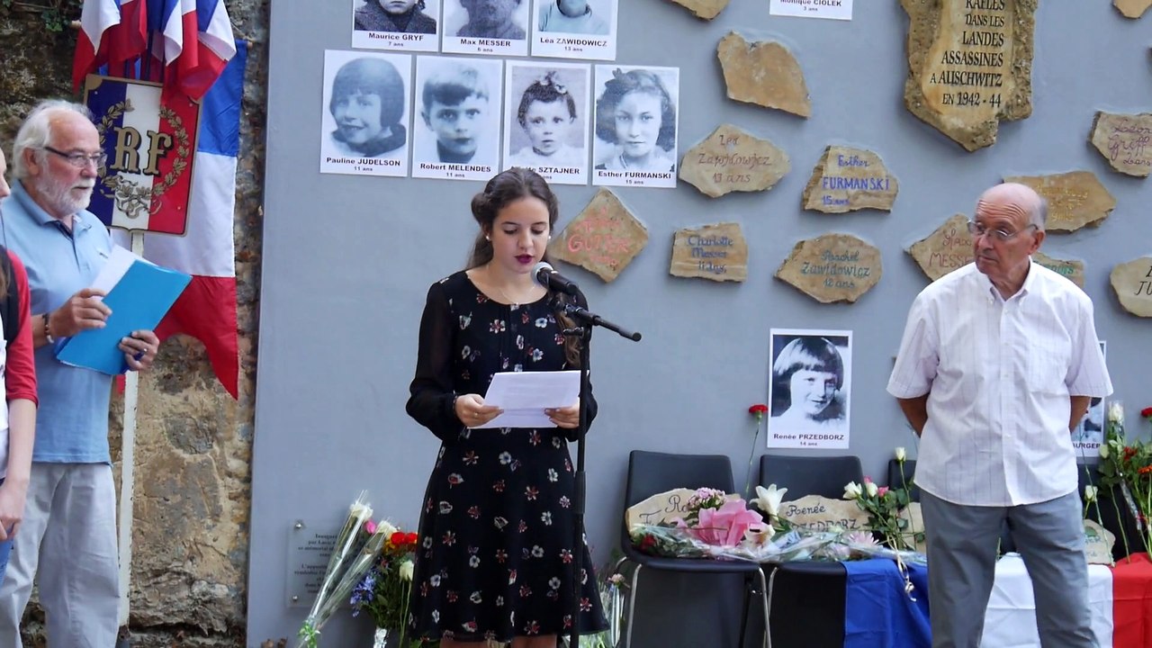 Cérémonie en Mémoire des enfants juifs : lecture de lettres par Sophia Bensiahmed