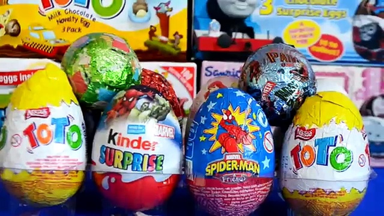 Cookie Monster Surprise Eggs Thomas, Peppa, Spiderman, Shopkins, Hello Kitty Angel Cat Bab