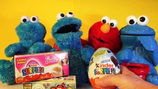 Cookie Monster Count nCrunch Unboxing 7 Kinder Egg Surprises by Top YouTube Channel for Kids PCTFF