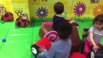 Toy Train for kids | Playground of Toys for Children | BabyTV Bouncy Castle Fun day for Ja