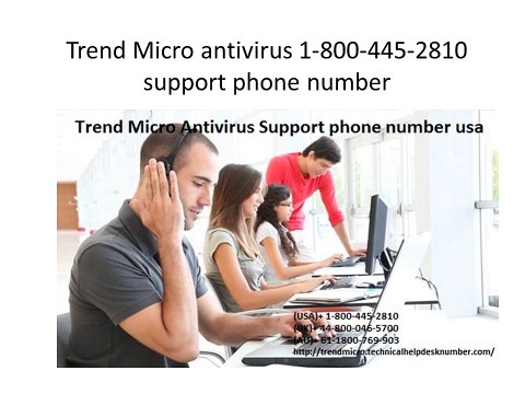 Trend Micro antivirus 1-800-445-2810 Customer support phone number