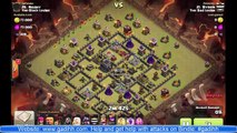 Clash Of Clans - Level 4 Dragons vs Almost Maxed Th9 With Walking Queen Healer