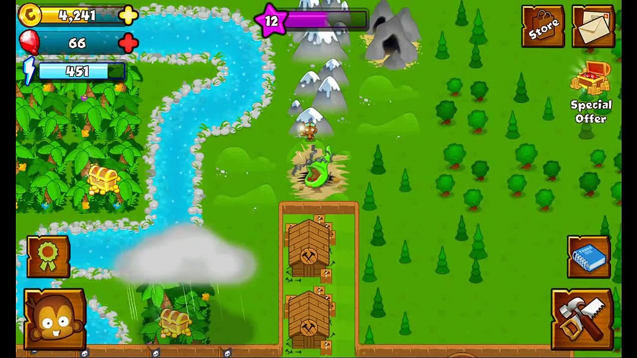 BMC Mobile - City Level 12 - Heli Pilot Crash Site Mission - Bloons Monkey City