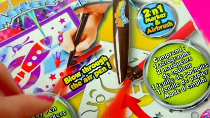 Air Brush Markerz Blow Pen Art Kit Set Shopkins Dlish Donut Coloring - Cookieswirlc Video