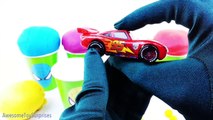 Spiderman Play-Doh Surprise Eggs Ice Cream Cups Dippin Dots Toy Surprises! Learn Colors!
