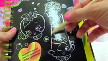 Shopkins Season 1 Sketch Surprise Scratch Drawing Art Book Scratching Polly Nail Polish