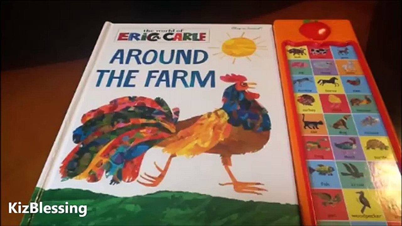 Around The Farm by Eric Carle. Farm animal sounds. 동물 소리 책 (에릭 칼)