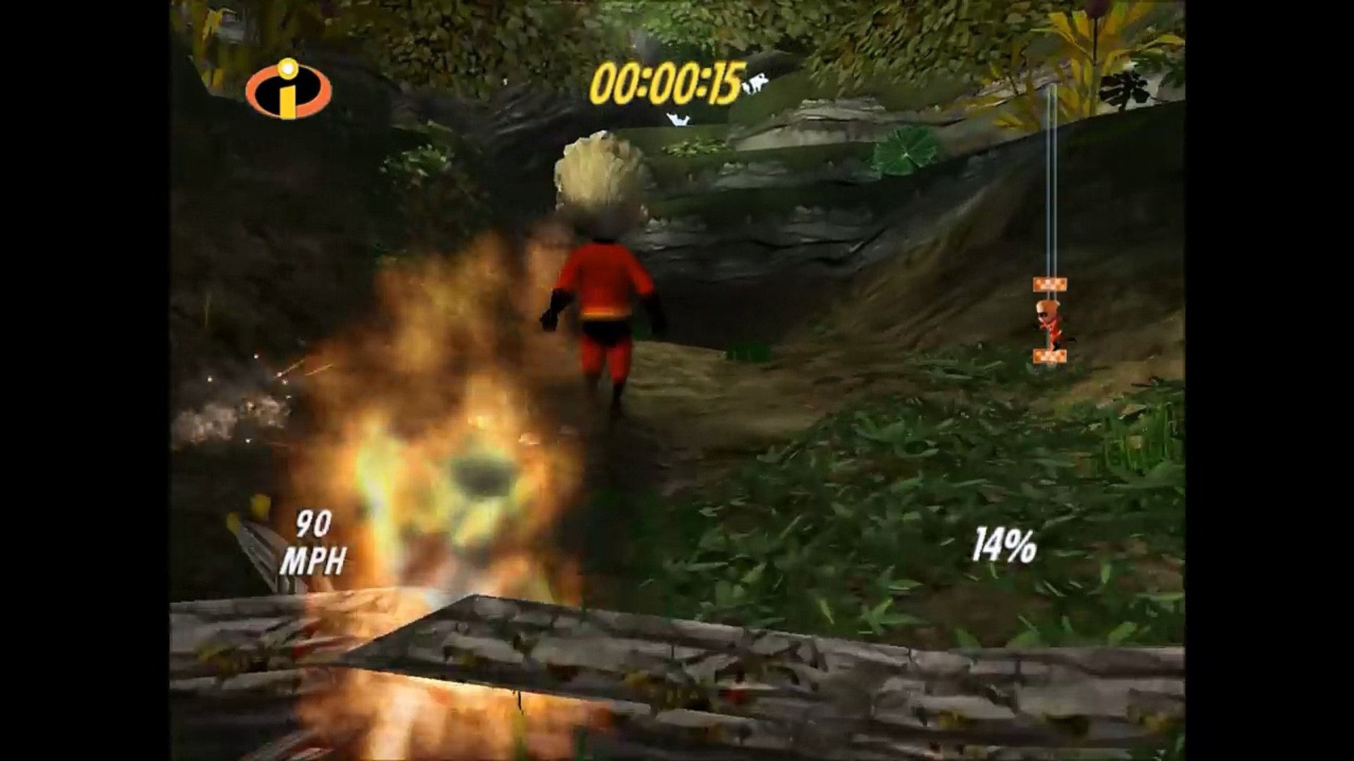 The Incredibles Video Game Walkthrough Part 13 - 100 Mile Dash